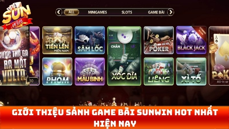 Giới thiệu sảnh game bài Sunwin hot nhất hiện nay