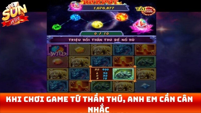 Khi chơi game tứ thần thú, anh em cần cân nhắc để quản lý vốn hợp lý