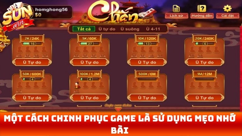 Một cách hay để chinh phục game đó là sử dụng mẹo nhớ bài