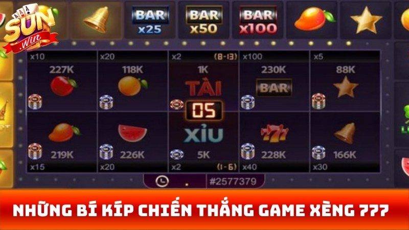 Những bí kíp chiến thắng game xèng 777 